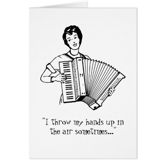 Humor Vintage Accordion Card (Front)