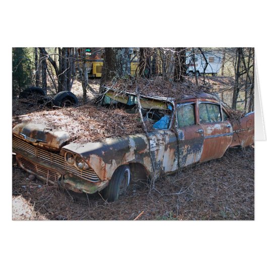 Humor, Vintage Wrecked Car (Front Horizontal)