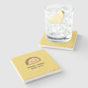 Humor Warmth Taco-Loving Energy Cheerful Golden Stone Coaster