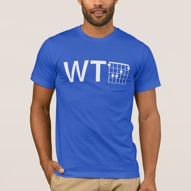 Humor WTF with Guitar F Chord T-Shirt (Front)