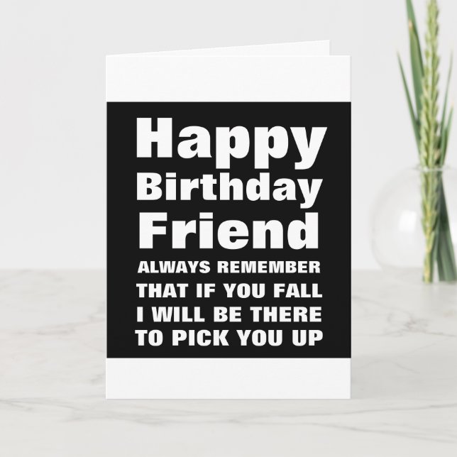 Humor You Fall Funny Happy Birthday Friend Card (Front)