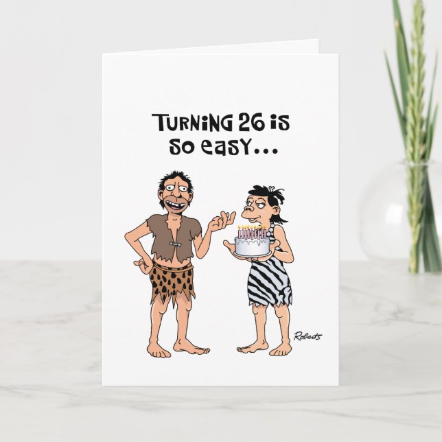 Humorous 26th Birthday Card (Front)
