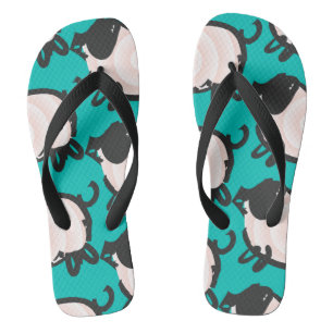 Humorous 2 Pig Year Birthday Choose Color Man FF Flip Flops