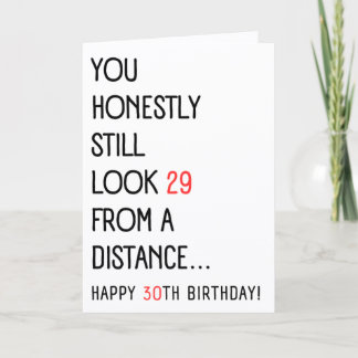 Humorous 30th Birthday Card