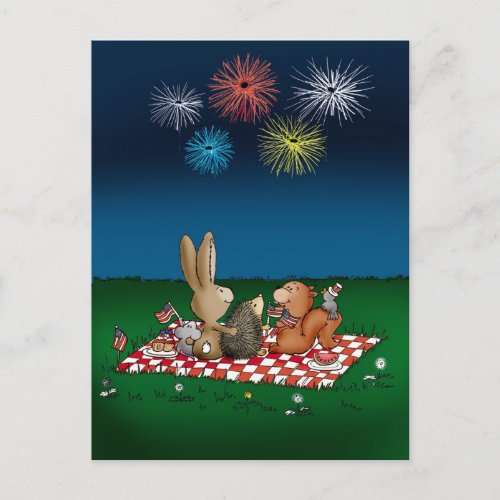 Humorous 4th of July Card with Fireworks _ Friend