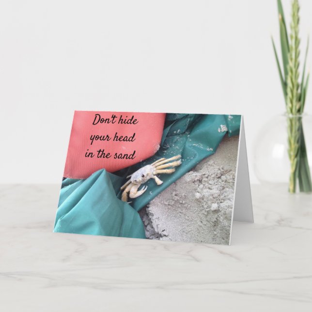 HUMOROUS **60th BIRTHDAY** BEACH CARD (Front)