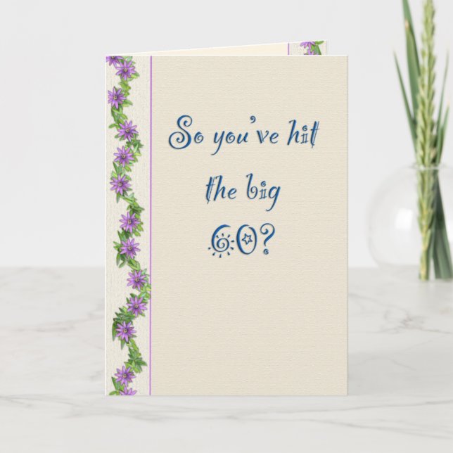 Humorous 60th Birthday Card (Front)