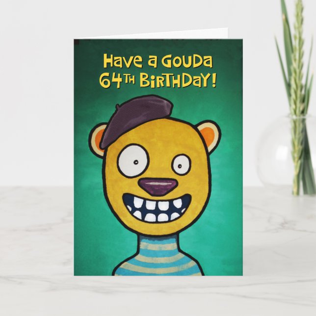 Humorous 64th Birthday Card (Front)