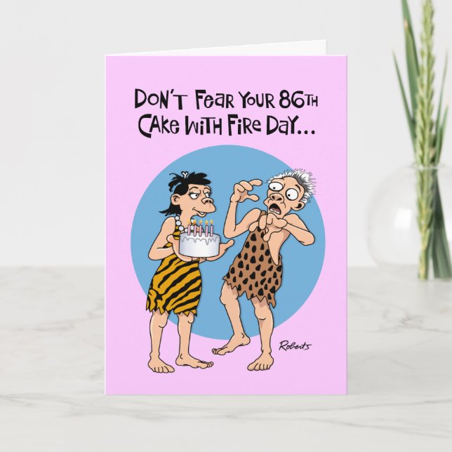 Humorous 86th Birthday Card (Front)