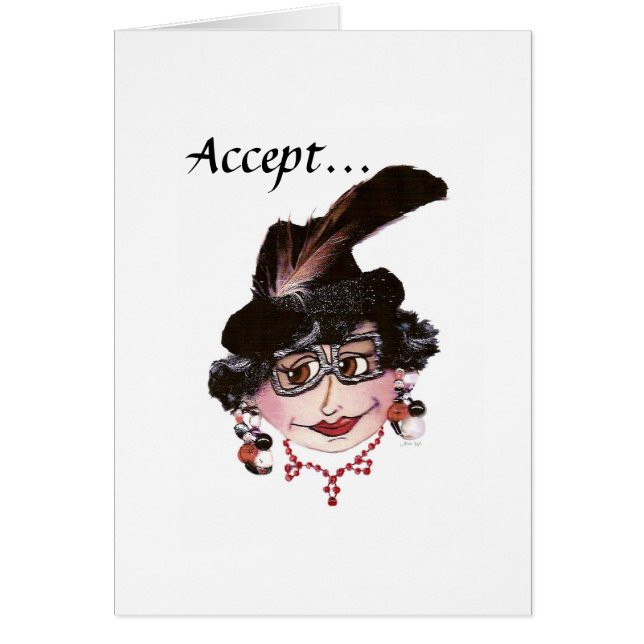 Humorous Accepting Lady Card (Front)