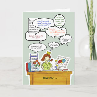 Humorous Administrative Professionals Day /Secreta Thank You Card