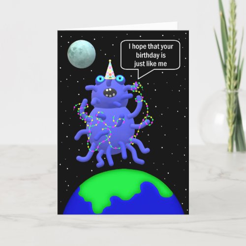 humorous alien 2 birthday card by Jo Images
