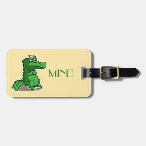 Humorous Alligator Kids Luggage Tag