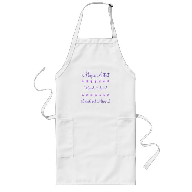 Humorous Amateur Artist Smock Clever Witty Long Apron (Front)