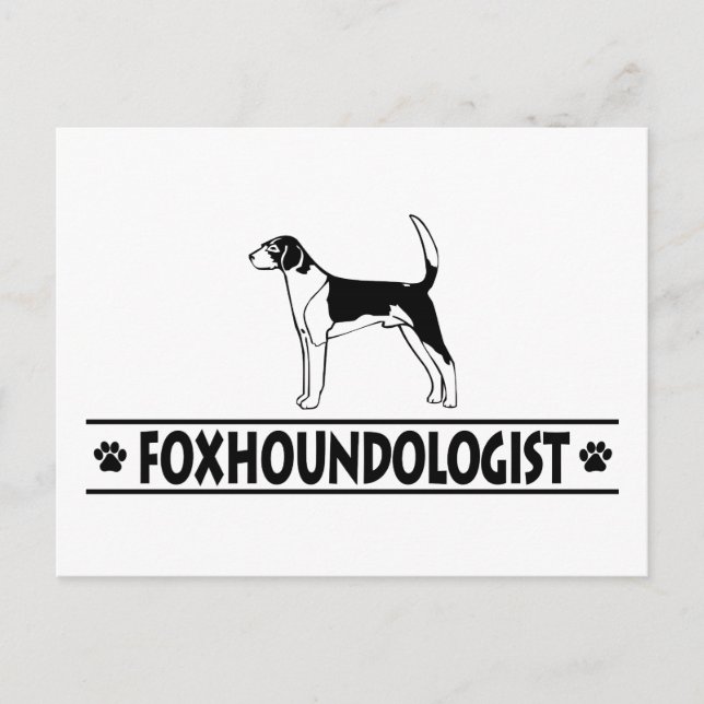 Humorous AMERICAN FOXHOUND Postcard (Front)