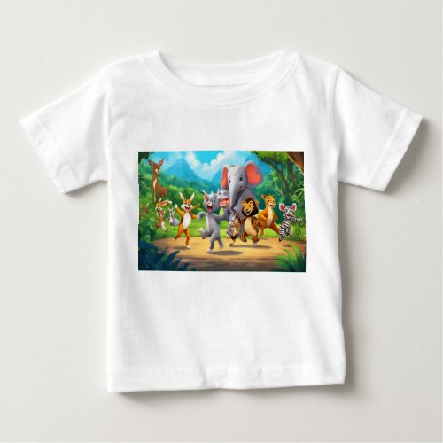 Humorous Animal Party Double_Sided T_Shirt