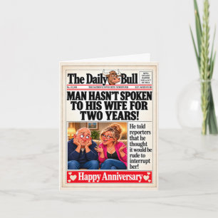 Humorous anniversary card