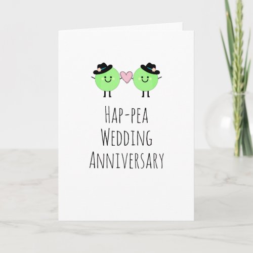 Humorous Anniversary Card Peas Gay Homosexual