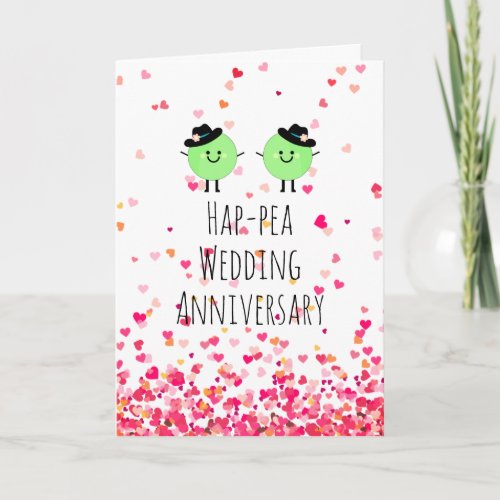 Humorous Anniversary Card Peas Gay Homosexual