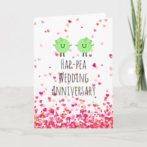 Humorous Anniversary Card Peas Gay Homosexual