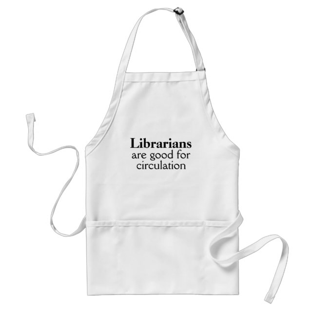 Humorous Apron for Librarians Circulation Pun (Front)