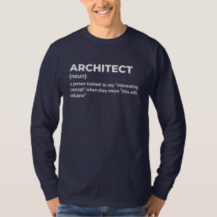 Humorous Architect Definition Men’s Long Sleeve T-Shirt