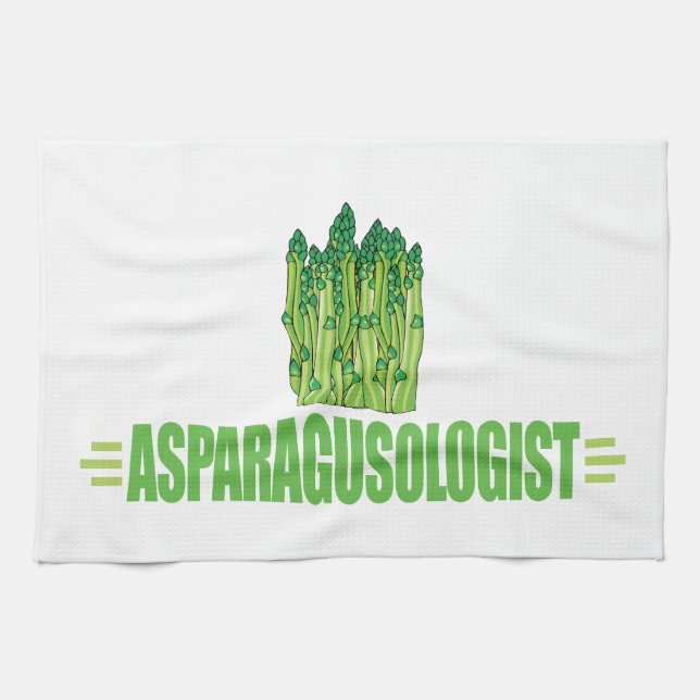 Humorous Asparagus Lover Kitchen Towel (Horizontal)