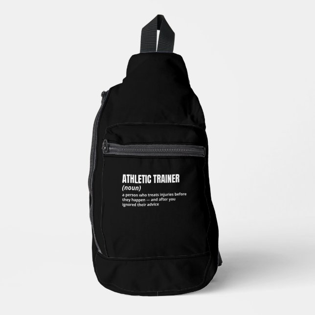 Humorous Athletic Trainer Meaning Sling Bag (Front)
