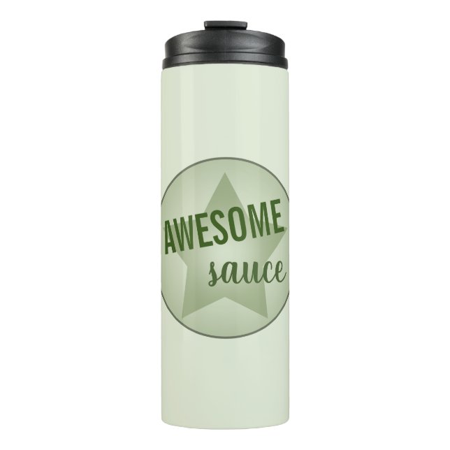 Humorous Awesome Sauce Specialty Pastel Star Thermal Tumbler (Front)