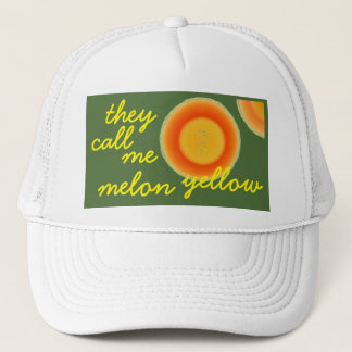 Humorous Baby Boomer Hat they call me melon yellow