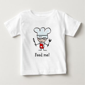 Humorous Baby Shirt With Funny Chef Cartoon by cookinggifts at Zazzle