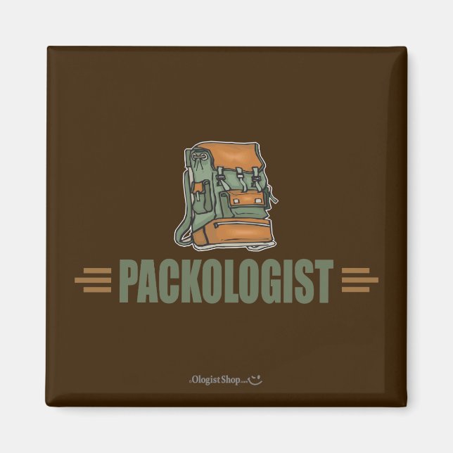 Humorous Backpacking Magnet (Front)