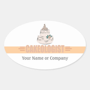 Humorous Baker Oval Sticker
