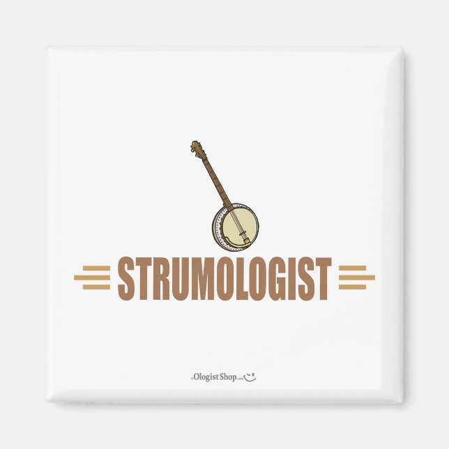Humorous Banjo Player Magnet (Front)