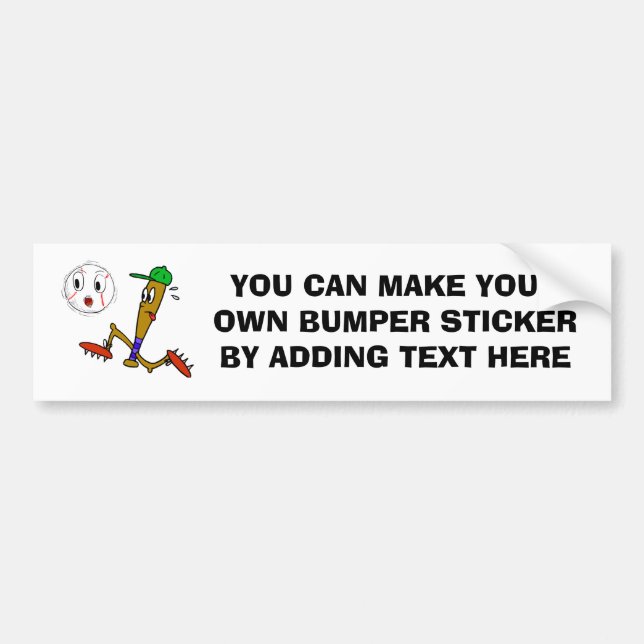 Humorous Baseball T-shirts and Gifts Bumper Sticker (Front)