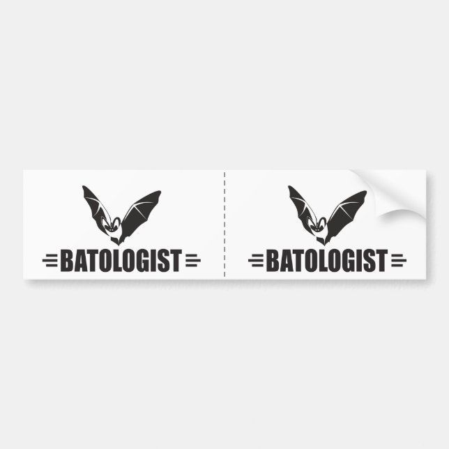 Humorous Bat Bumper Sticker (Front)