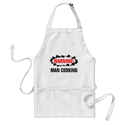 Humorous BBQ apron for men  Warning man cooking