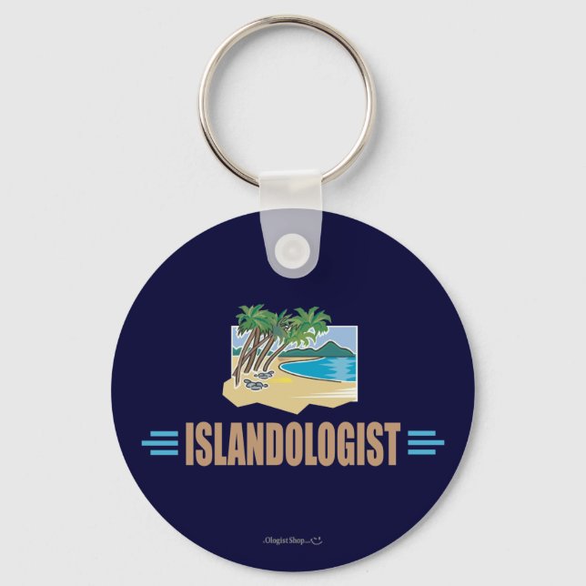 Humorous Beach Island Keychain (Front)