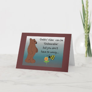 Humorous Bear Birthday Greeting Card