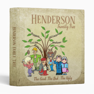 Humorous Beige Family Tree Binder Album