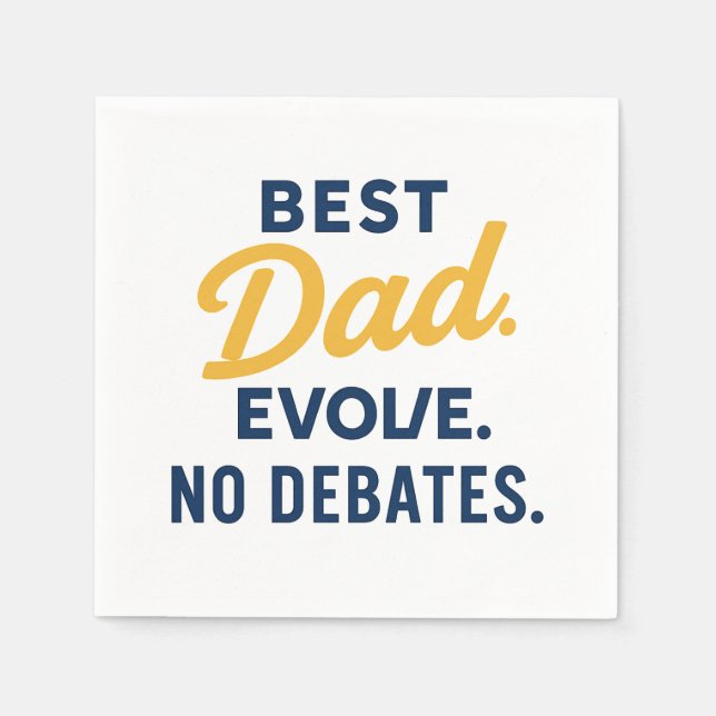 Humorous "BEST DAD EVER" Paper Napkin/Coaster Napkins (Front)