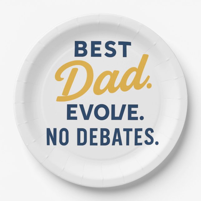 Humorous "BEST DAD EVER" Party Plate (Front)