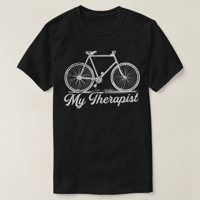 Humorous Bicyclist Bicycling Cyclist Wheels Enthus T-Shirt (Design Front)