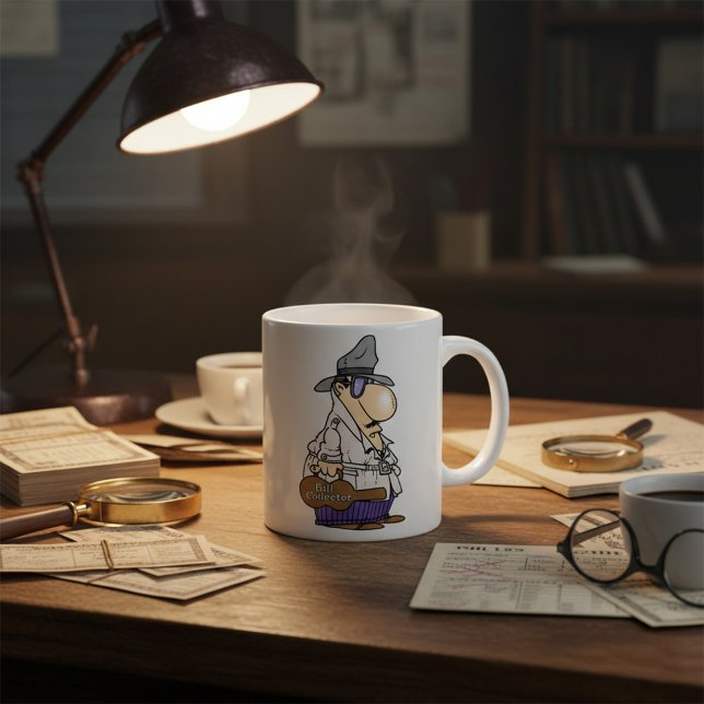 Humorous Bill Collector Character Coffee Mug (Creator Uploaded)