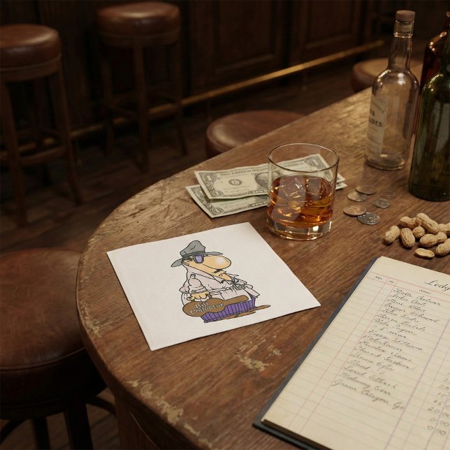 Humorous Bill Collector Character Napkins (Creator Uploaded)