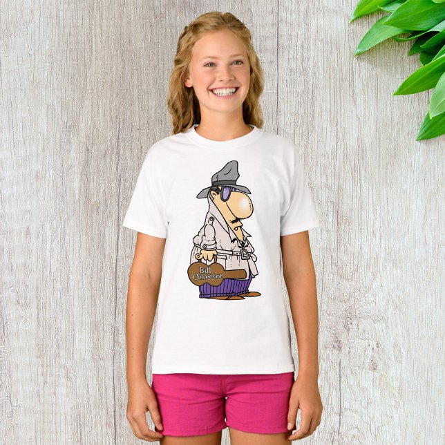 Humorous Bill Collector Character T-Shirt (Creator Uploaded)