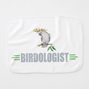 Humorous Bird Lover's Cockatiel Baby Burp Cloth