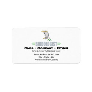 Humorous Bird Lover's Cockatiel Label