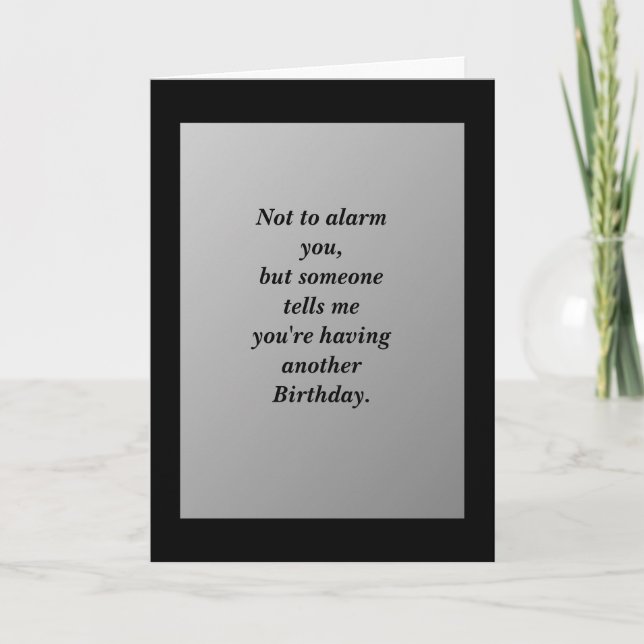 Humorous Birthday Card (Front)