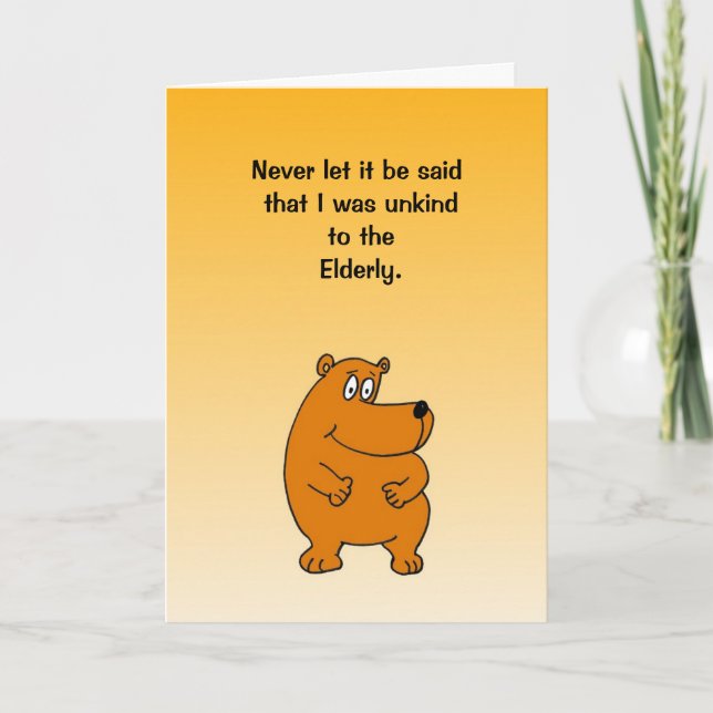 Humorous Birthday Card (Front)
